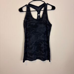 Lululemon Black & Grey Camo Racerback Tank Top 10